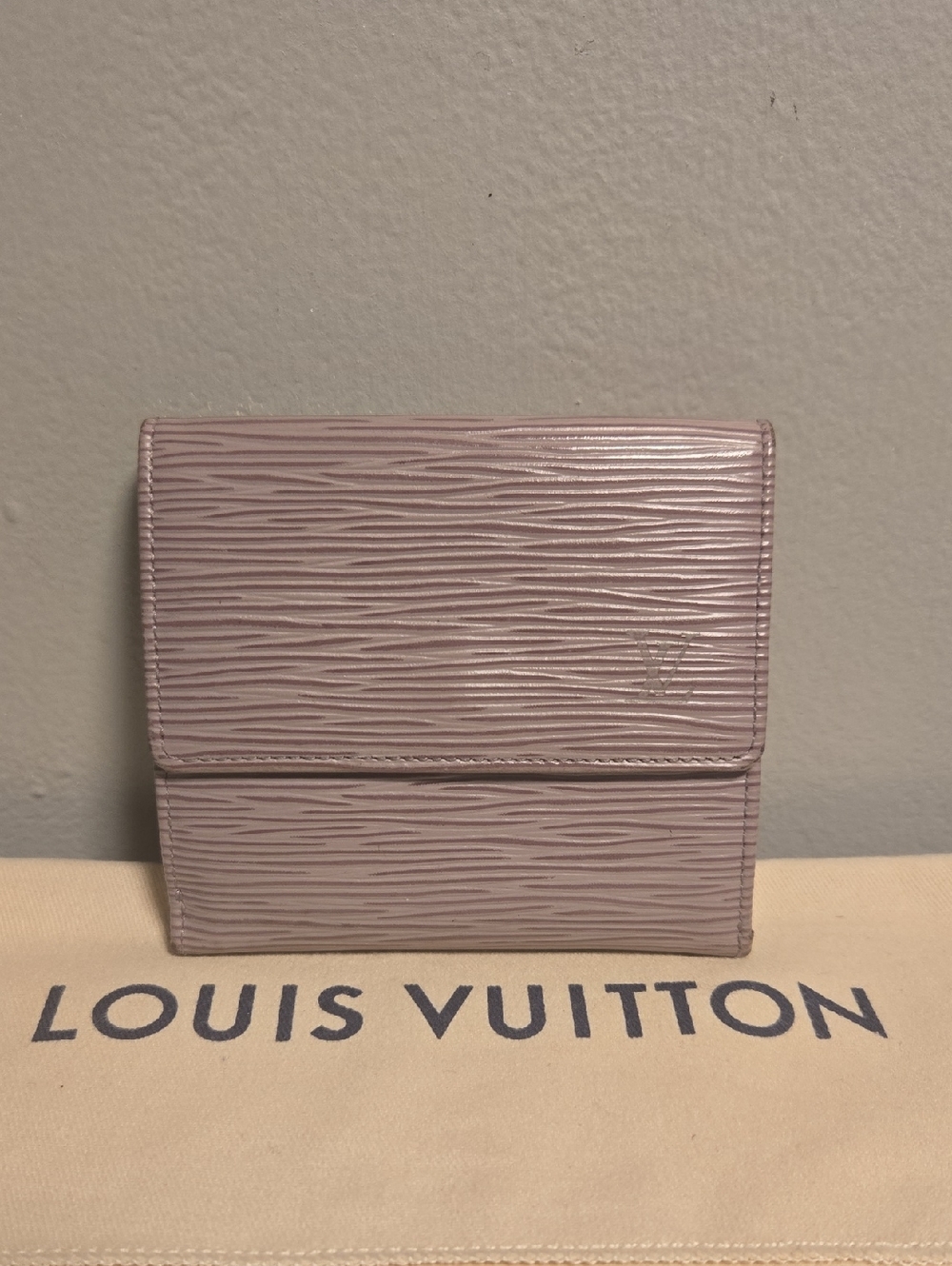 Louis Vuitton Lilac Epi Porte Monet Leather Wallet